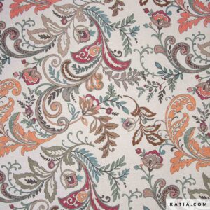 Recycled Cotton Canvas " Autumn Paisley" von Katia