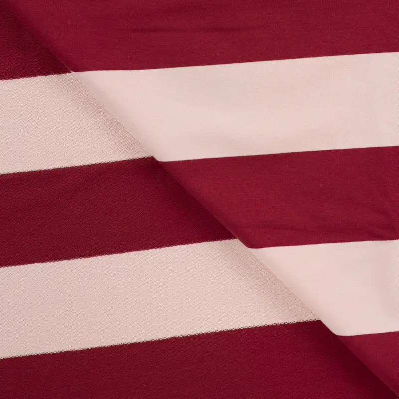 French Terry YD Stripe wine