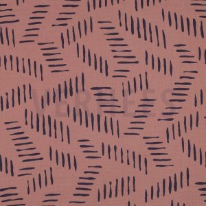 Musselin "Abstrakt" old blush
