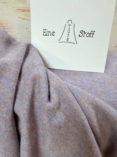 Merino Wollstrickstoff Kaschmir-Touch MULESING FREE light lavendel