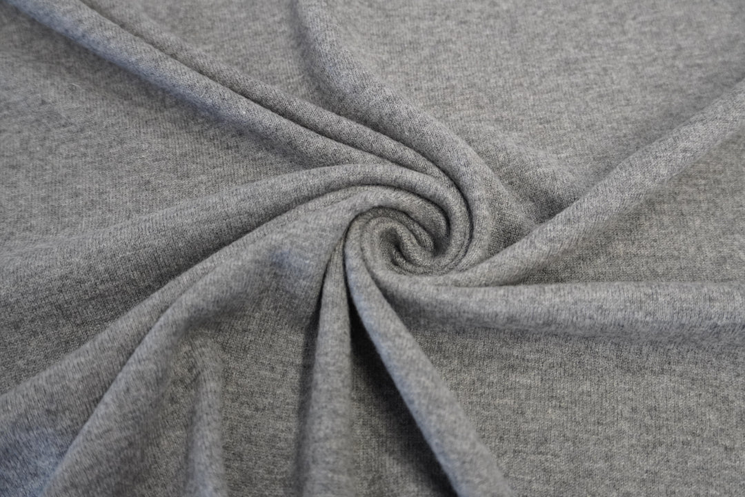 Merino Wollstrickstoff Kaschmir-Touch mausgrau