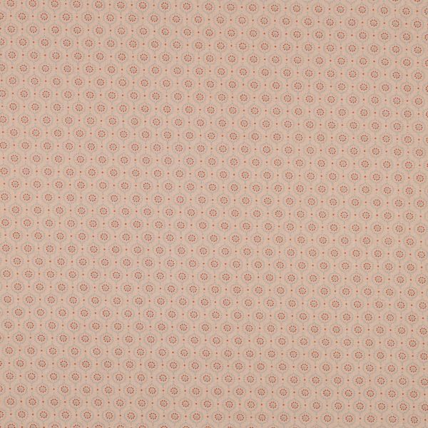 Poplin "Flowers and Dots" powder