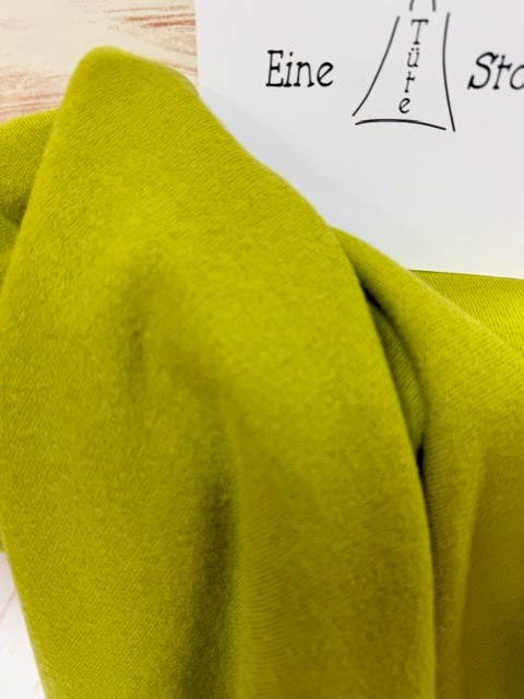 Merino Wollstrickstoff Kaschmir-Touch matcha – Bild 2