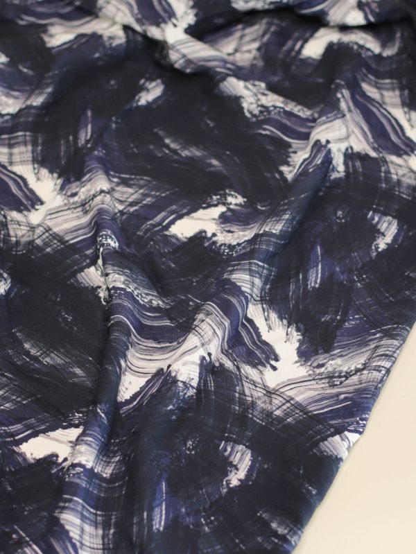 Viskose Bea Brush dark navy