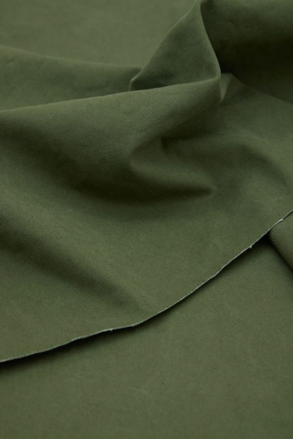 Heavy washed Canvas 17 OZ - green khaki
