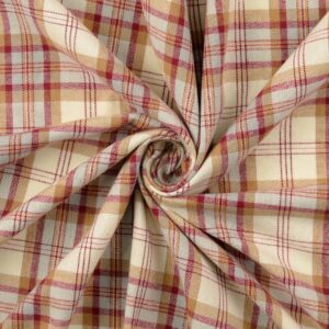 Karo-Flanell geraut bordeaux