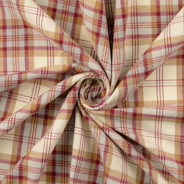 Karo-Flanell geraut bordeaux