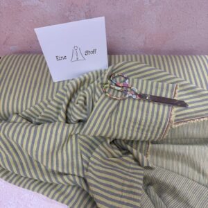 Musselin Streifen "Lemon/Baltic"