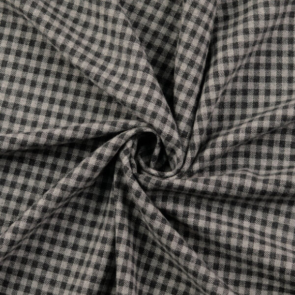 Karo-Flanell - Vichy-Karo in grau – Bild 2