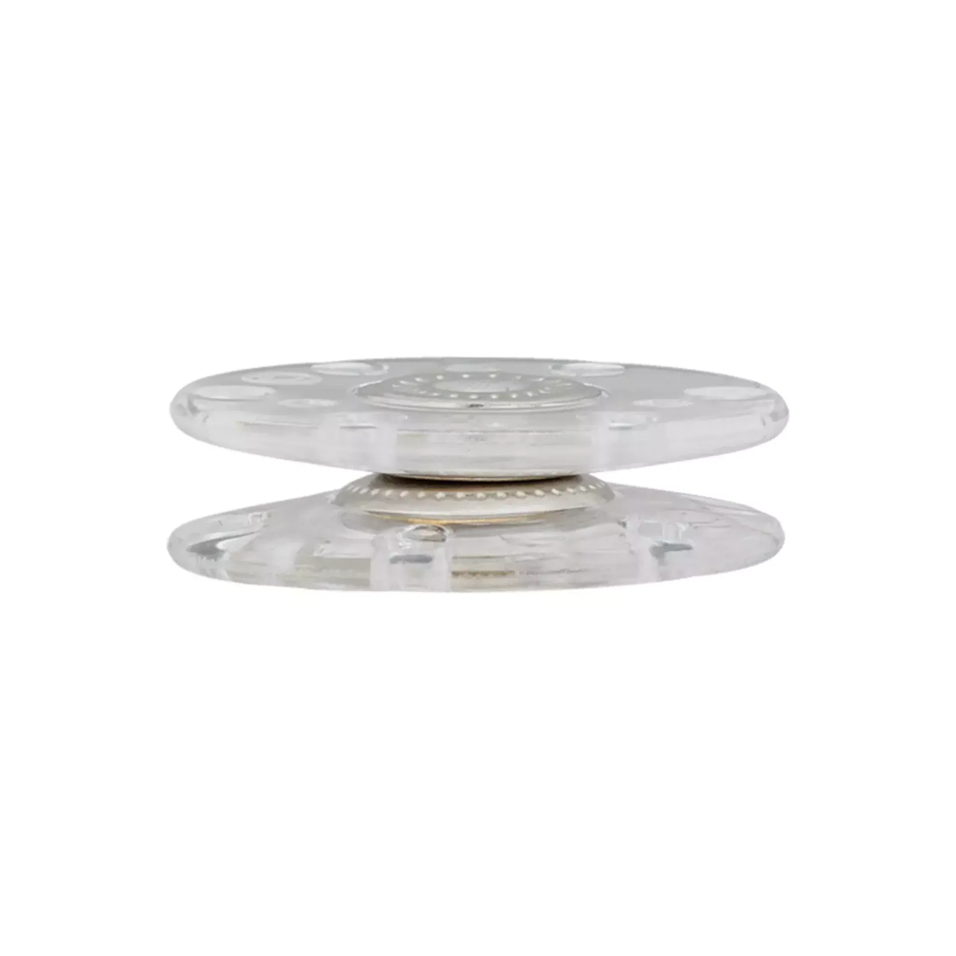Polyester/Metalldruckknopf 20mm transparent – Bild 2