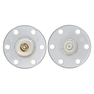 Polyester/Metalldruckknopf 20mm transparent