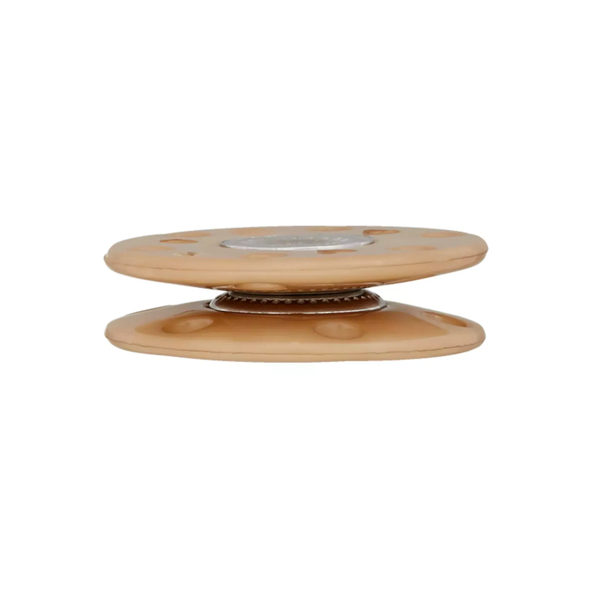 Polyester/Metalldruckknopf 25mm beige – Bild 2