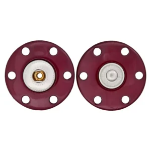 Polyester/Metalldruckknopf 20mm bordeaux