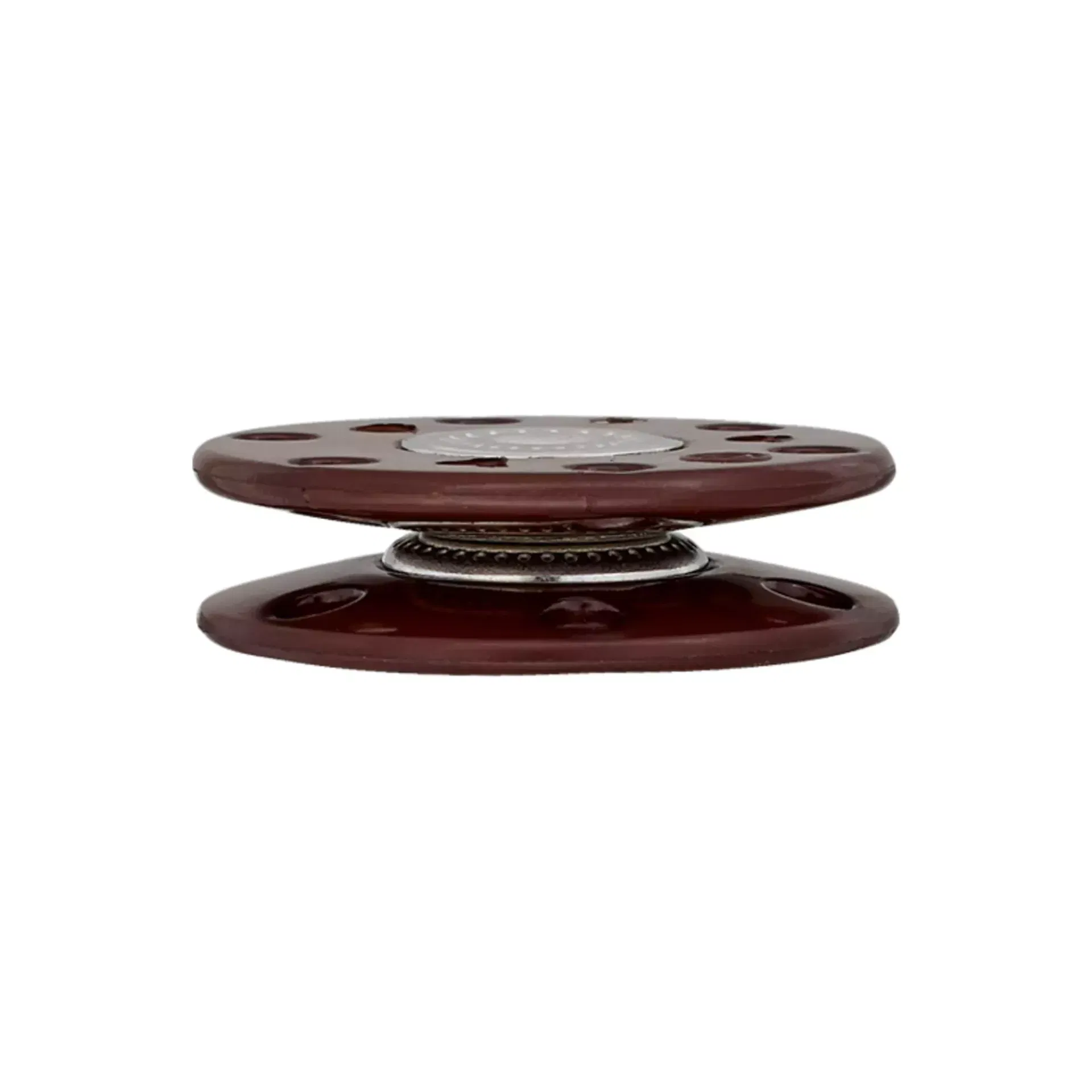 Polyester/Metalldruckknopf 25mm braun – Bild 2