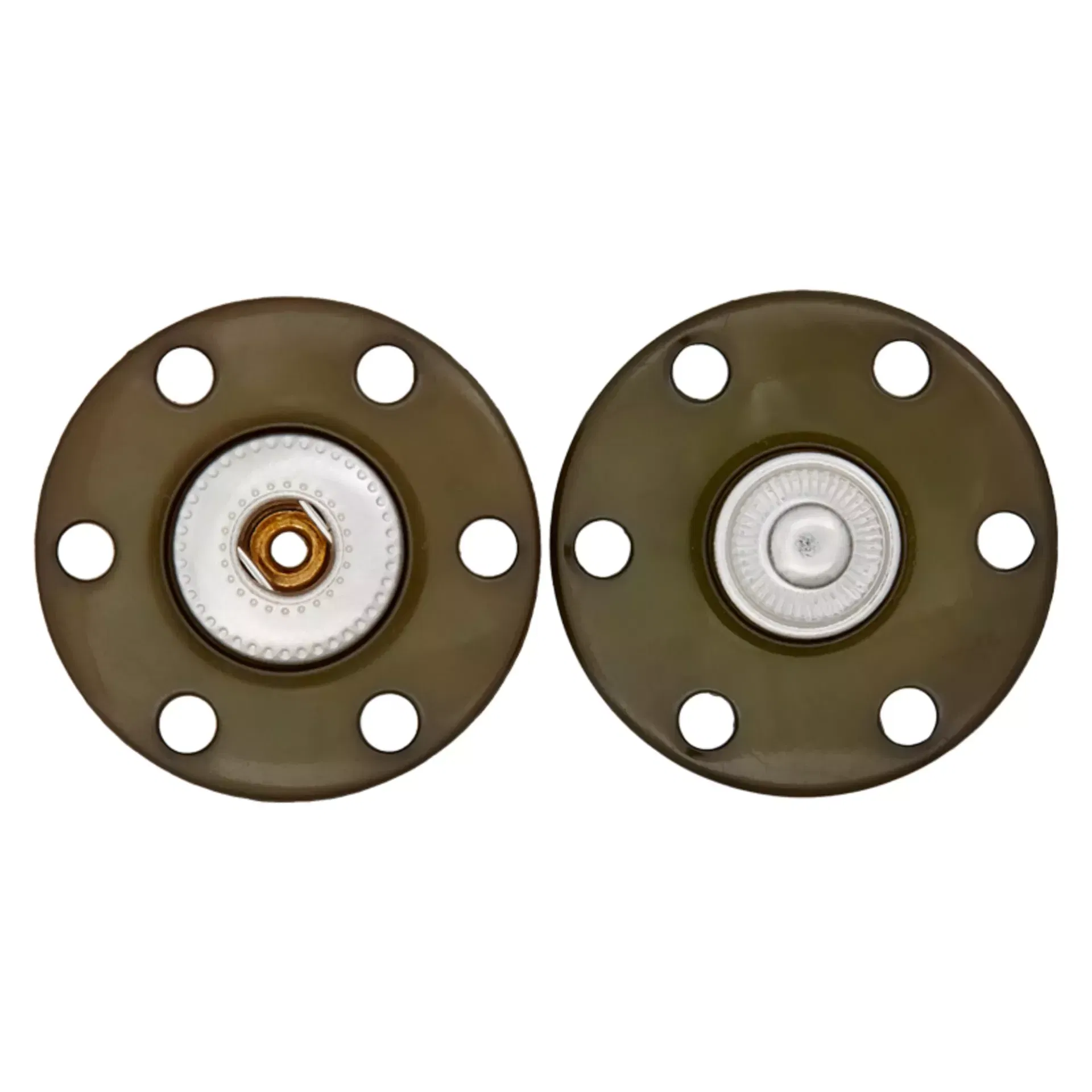 Polyester/Metalldruckknopf 25mm dunkelgrün