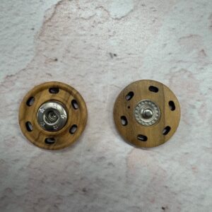 Holz/Metalldruckknopf 23mm beige