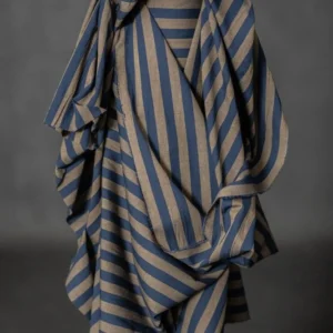 Merchant & Mills Cotton/Linen Stripe marine taupe