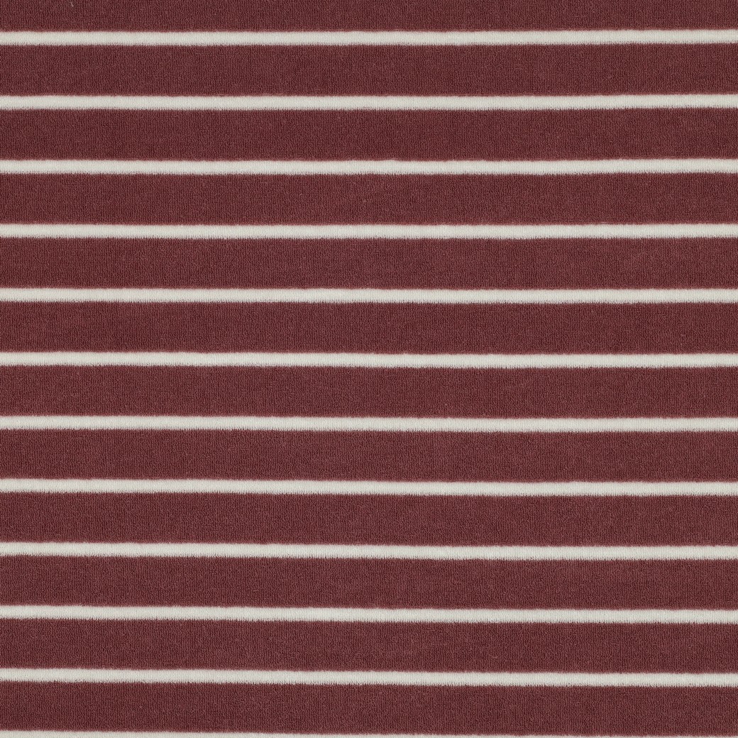 Frottee "Streifen" mauve/ecru