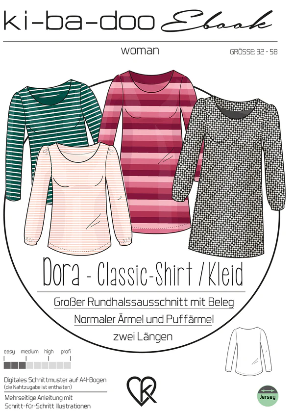 Papierschnittmuster "Dora-Classic-Shirt/Kleid"