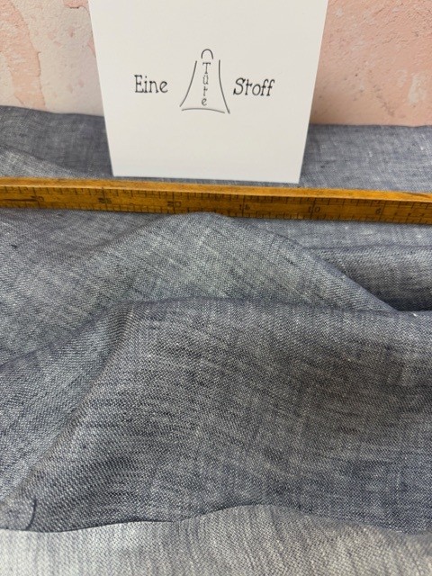 Ital. Leinen Cross dye Marine -offwhite