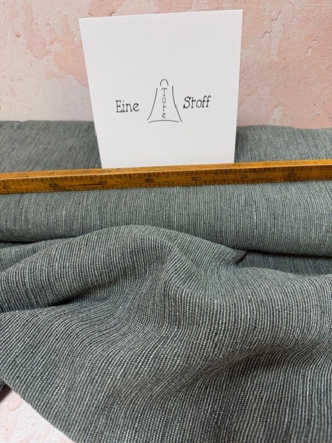 Leinen Baumwolle Streifen fein grün