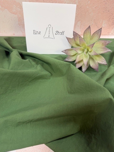 Baumwoll-Popelin papertouch flaschengrün