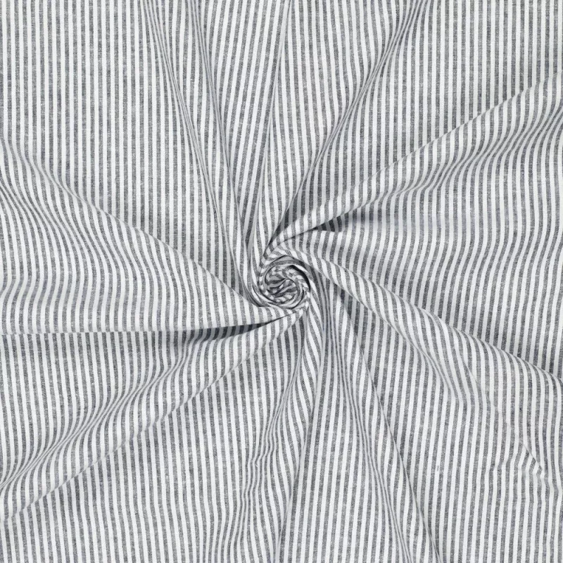 Linen Cotton Stripe dunkelblau