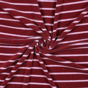 Frottee-Jersey "Streifen" blush/ lila