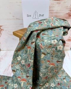 Baumwoll Popelin "Mushroom Birds" von Katia