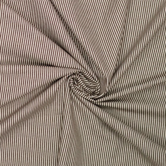 Yarn Dyed Denim Stripe braun