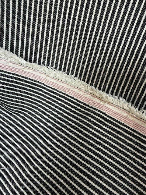 Yarn Dyed Denim Stripe anthrazit – Bild 3