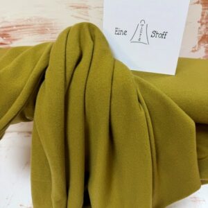 Merino Wollstrickstoff Kaschmir-Touch MULESING FREE golden olive