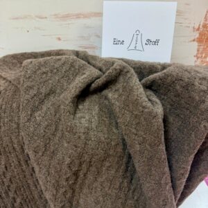 Merino Wollstrickstoff "Zopf" MULESING FREE Torf