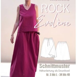 Papierschnittmuster "Rock Evolène" von Pruella näht