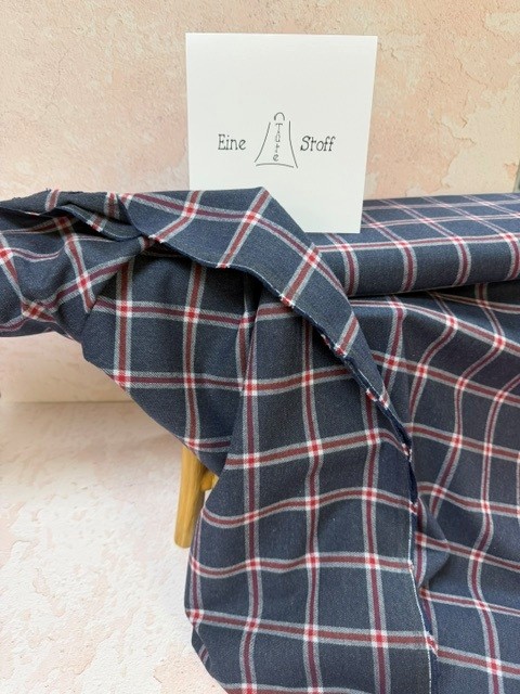 Flanell karo dunkelblau