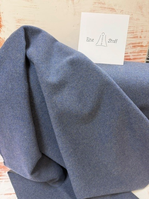 Woll-Flausch uni blau