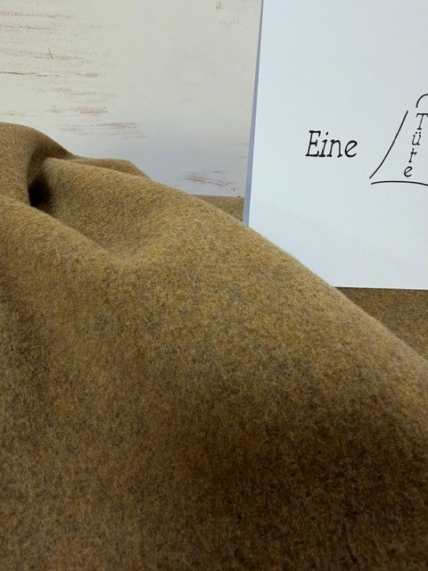 Woll-Flausch uni camel – Bild 2