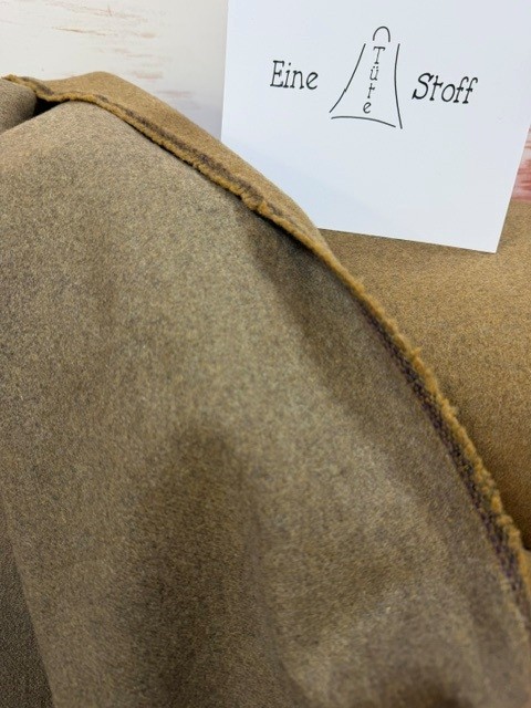 Woll-Flausch uni camel – Bild 3