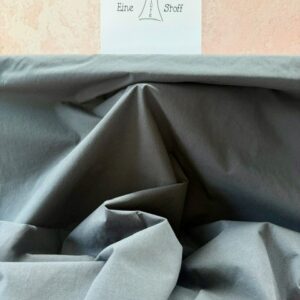 LIVA Baumwoll Popelin stonewashed "kohle"