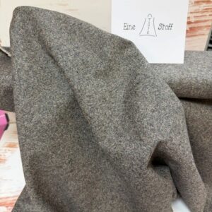 Wolle Baumwoll Tweed taupe melange
