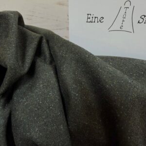 Wolle Baumwoll Tweed dunkelgrün