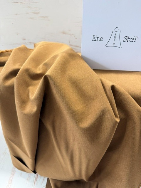 Twill CO Stretch sandwashed Lyocell und Baumwolle bernstein – Bild 2