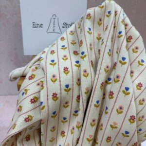 Rib Jersey Flowers natural